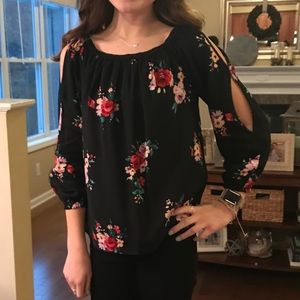 A&F Kids floral blouse
